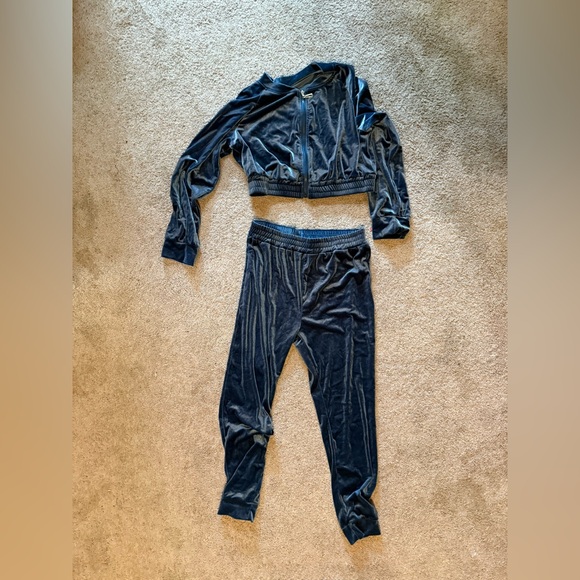 SHEIN Pants - Brand New SHEIN Navy Velour Lounge Set - SZ L